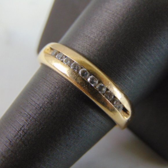 Mens Vintage Estate 14k Yellow Gold Diamond Ring 4.4g#E756